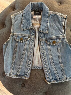 BDG Light Blue Denim Vest